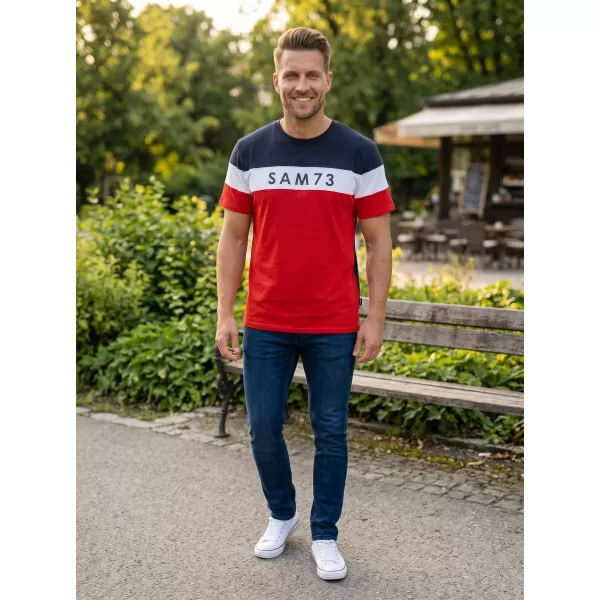  Tricou pentru bărbați SAM 73 KAVIX MT 815 ROŞU 
