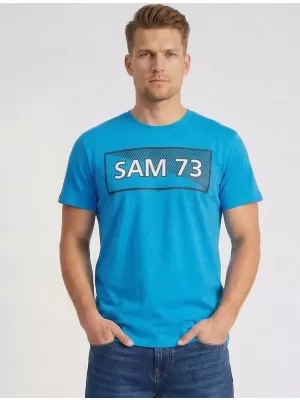 Tricou pentru bărbați SAM 73 FENRI MT 814 ALBASTRU STRĂLUCITOR