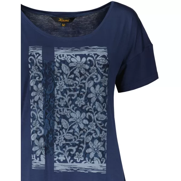  Tricou pentru femei KIXMI ODETTE ALBASTRU INCHIS 