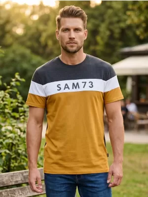 Tricou pentru bărbați SAM 73 KAVIX MT 815 MARO DESCHIS