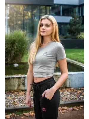 Tricou crop top dama ALTISPORT BYB/ALW056BY042 GRI
