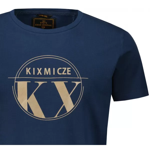  Tricou pentru bărbați KIXMI OCTAVIO ALBASTRU INCHIS 