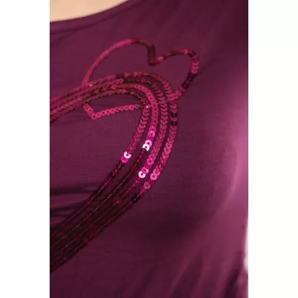  Tricou pentru femei KIXMI ORIANA BURGUNDIA 