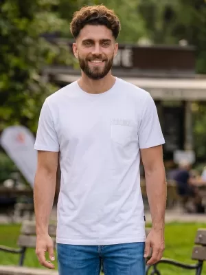 Tricou pentru bărbați SAM 73 QUARIP MT 812 ALB