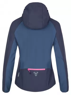 Jachetă softshell de damă KILPI BALANS-W SL0121KI ALBASTRU ÎNCHIS