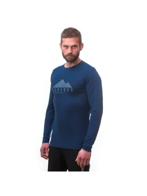 Tricou termic pentru bărbați cu mânecă lungă SENSOR MERINO AIR PT EXPLORE 22200009 ALBASTRU ÎNCHIS