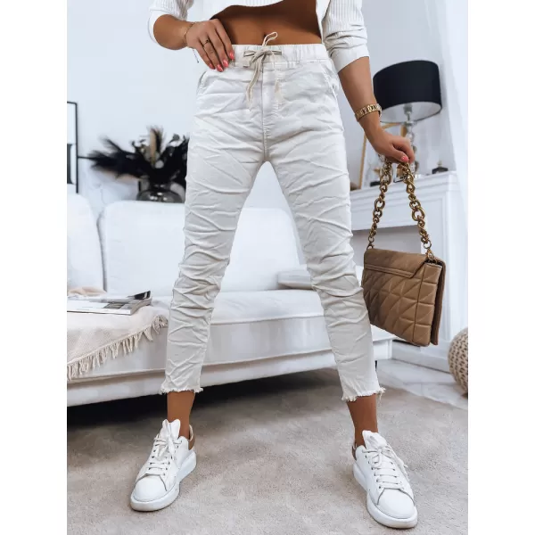  Pantalonii pentru doamne DSTREET UY1342 BEJ 