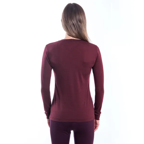  Tricou termic de damă cu mânecă lungă SENSOR MERINO AIR PT HILLS 22200011 PORT RED 