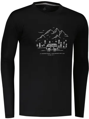 Tricou termic cu mânecă lungă pentru bărbați SENSOR MERINO ACTIVE PT VAN LIFE 22200024 NEGRU