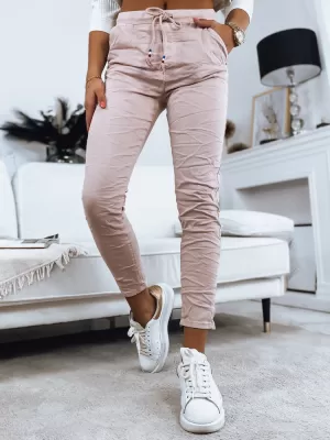 Pantalonii pentru doamne DSTREET UY1337 ROZ