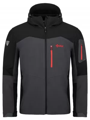 Jachetă softshell pentru bărbați KILPI PRESENA-M SM0125KI GRI ÎNCHIS