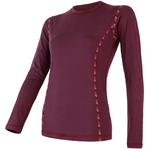  Tricou termic de damă cu mâneci lungi SENSOR MERINO AIR 18200006 PORT ROȘU 