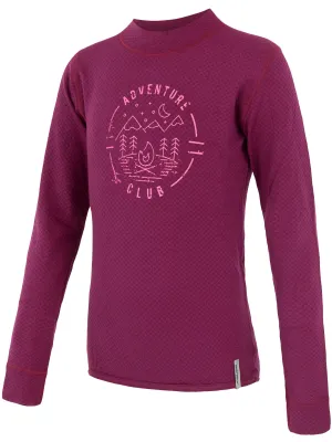 Tricou termic pentru copii cu mânecă lungă SENSOR MERINO DF CLUB 20200018 MOV