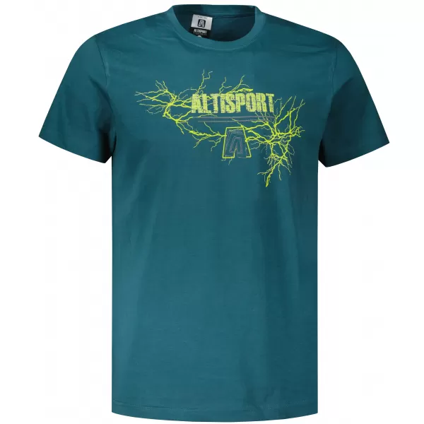  Pánské triko ALTISPORT CARRYOVER ALM165129 PETROLEJOVÁ 