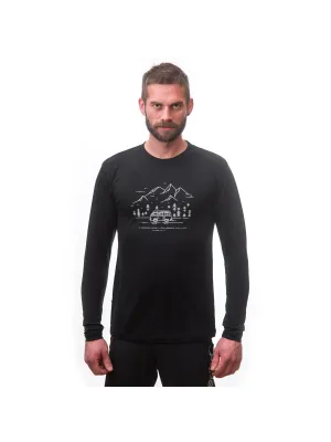 Tricou termic cu mânecă lungă pentru bărbați SENSOR MERINO ACTIVE PT VAN LIFE 22200024 NEGRU