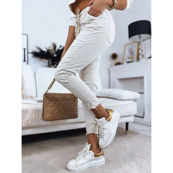  Pantalonii pentru doamne DSTREET UY1342 BEJ 