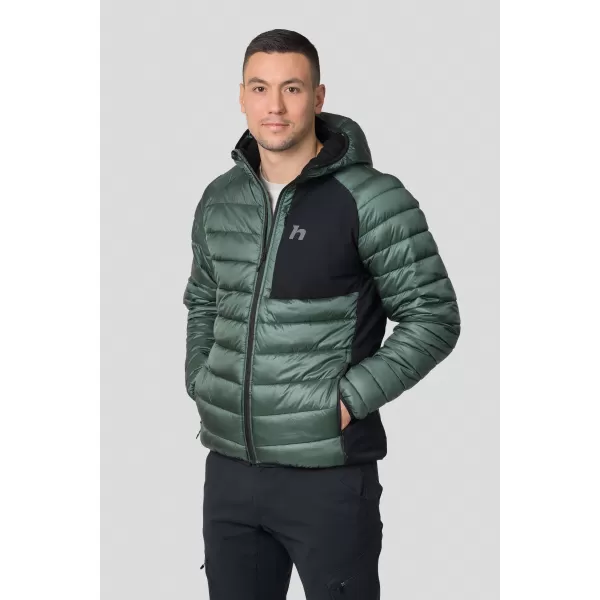  Jachetă pentru bărbați HANNAH REVEL HOODY PĂDURE ÎNTUNECATĂ/ANTRACIT 
