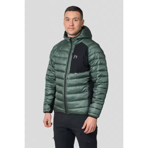  Jachetă pentru bărbați HANNAH REVEL HOODY PĂDURE ÎNTUNECATĂ/ANTRACIT 