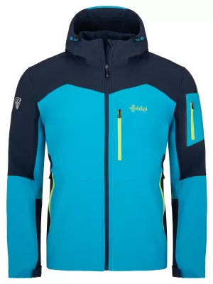 Jachetă softshell pentru bărbați KILPI PRESENA-M SM0125KI ALBASTRU