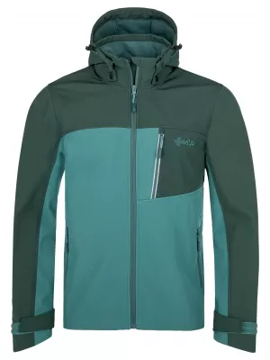 Jachetă softshell pentru bărbați KILPI RAVIO-M SM0126KI VERDE ÎNCHIS
