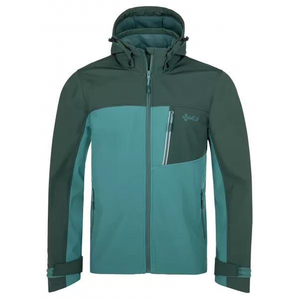  Jachetă softshell pentru bărbați KILPI RAVIO-M SM0126KI VERDE ÎNCHIS 