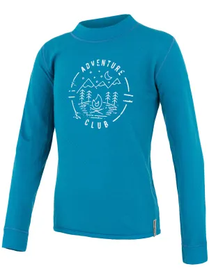 Tricou termic pentru copii cu mânecă lungă SENSOR MERINO DF CLUB 20200017 ALBASTRU