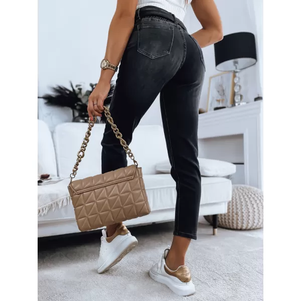  Pantalonii pentru doamne DSTREET UY1343 GRI ÎNCHIS 