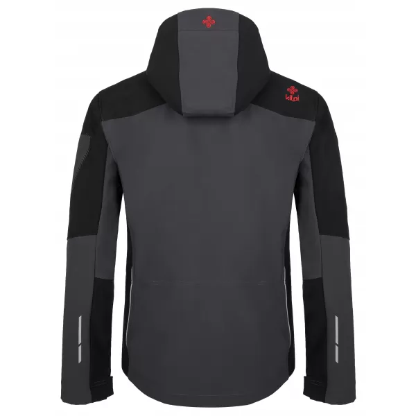  Jachetă softshell pentru bărbați KILPI PRESENA-M SM0125KI GRI ÎNCHIS 
