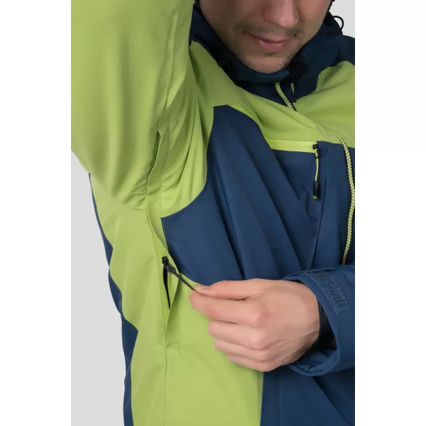 Jachetă pentru bărbați HANNAH KELTON BLEUMARIN LA MIEZUL NOPȚII/VERDE LIME 