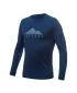 Tricou termic pentru bărbați cu mânecă lungă SENSOR MERINO AIR PT EXPLORE 22200009 ALBASTRU ÎNCHIS