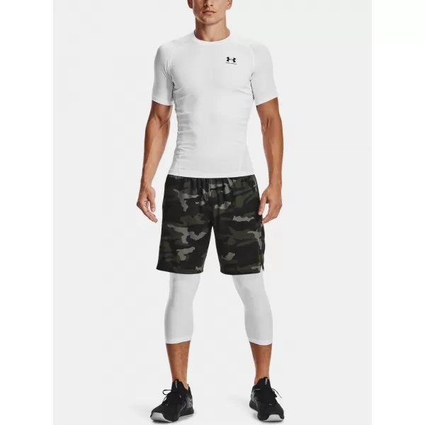  Cămașă de compresie pentru bărbați UNDER ARMOUR HG ARMOUR COMP SS 1361518-100 ALB 