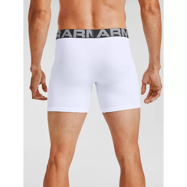  Boxeri pentru bărbați UNDER ARMOUR CHARGED COTTON 6IN 3 PACK 1363617-100 ALB 