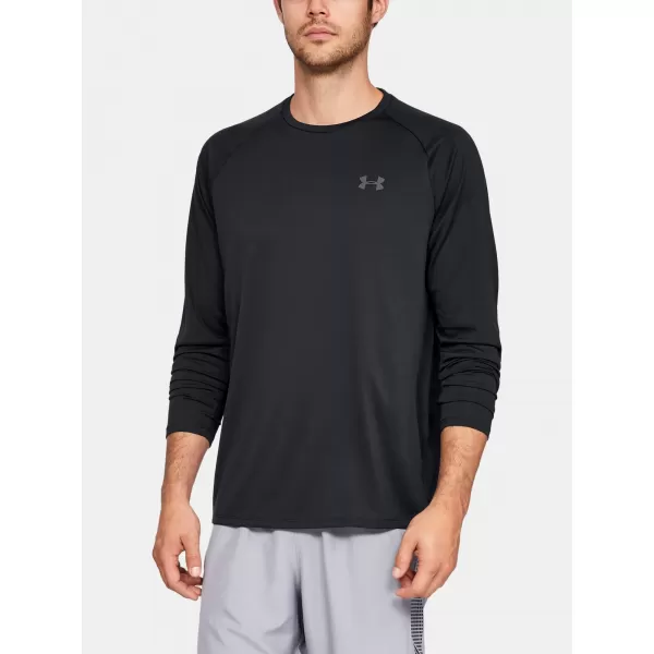  Tricou pentru bărbați UNDER ARMOUR TECH 2.0 LS 1328496-001 NEGRU 