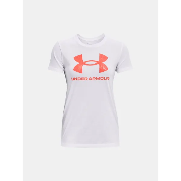  Tricou de dama UNDER ARMOUR UA SPORTSTYLE LOGO SS 1356305-107 ALB 