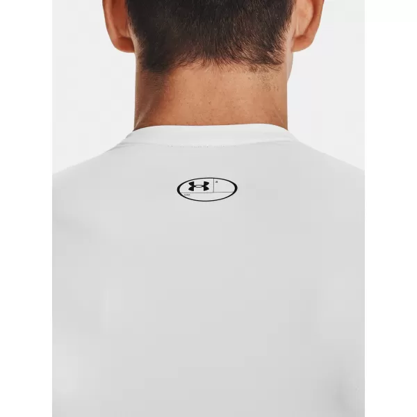  Cămașă de compresie pentru bărbați UNDER ARMOUR HG ARMOUR COMP SS 1361518-100 ALB 