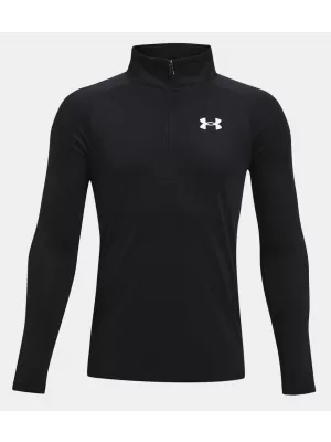 Tricou băieți UNDER ARMOUR TECH 2.0 1/2 ZIP 1363286-001 NEGRU