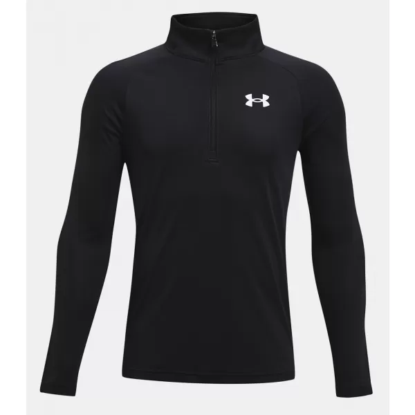  Tricou băieți UNDER ARMOUR TECH 2.0 1/2 ZIP 1363286-001 NEGRU 