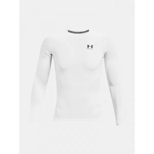  Cămașă de compresie pentru bărbați UNDER ARMOUR HG ARMOUR COMP LS 1361524-100 ALB 