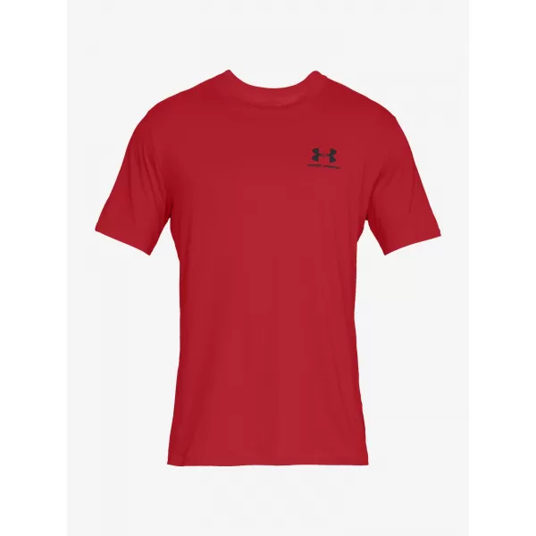  Tricou pentru bărbați UNDER ARMOUR SPORTSTYLE LEFT CHEST SS 1326799-600 ROŞU 