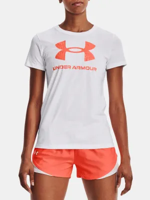 Tricou de dama UNDER ARMOUR UA SPORTSTYLE LOGO SS 1356305-107 ALB