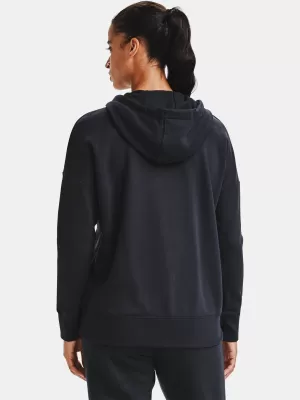 Hanorac de dama UNDER ARMOUR RIVAL FLEECE FZ HOODIE 1356400-001 NEGRU