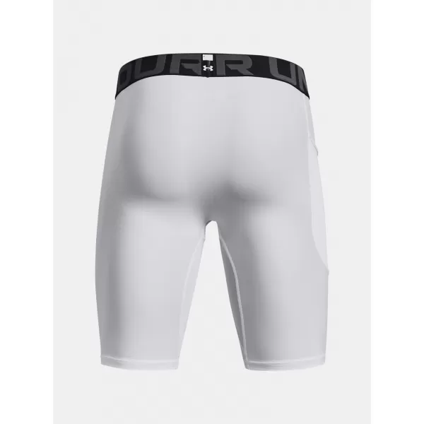  Pantaloni scurți de compresie pentru bărbați UNDER ARMOUR HG ARMOUR LNG SHORTS 1361602-100 ALB 