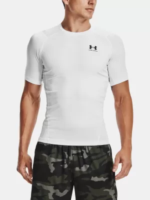 Cămașă de compresie pentru bărbați UNDER ARMOUR HG ARMOUR COMP SS 1361518-100 ALB