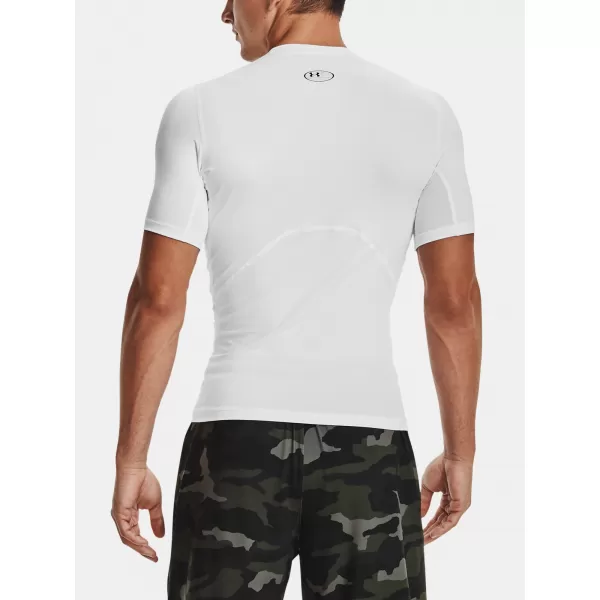  Cămașă de compresie pentru bărbați UNDER ARMOUR HG ARMOUR COMP SS 1361518-100 ALB 