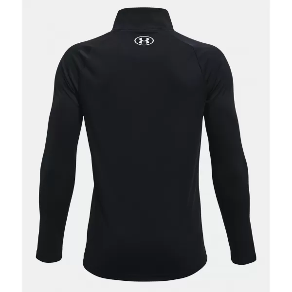 Tricou băieți UNDER ARMOUR TECH 2.0 1/2 ZIP 1363286-001 NEGRU 