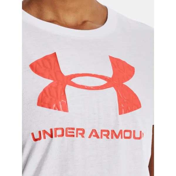  Tricou de dama UNDER ARMOUR UA SPORTSTYLE LOGO SS 1356305-107 ALB 