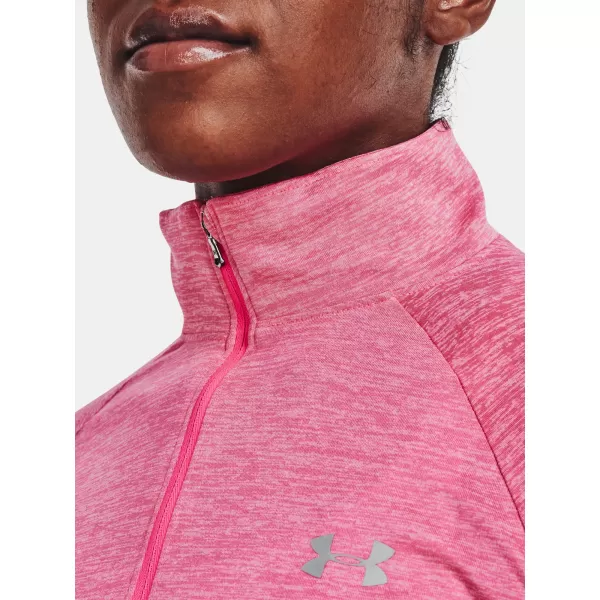 Tricou de dama UNDER ARMOUR TECH 1/2 ZIP - TWIST 1320128-676 ROZ 