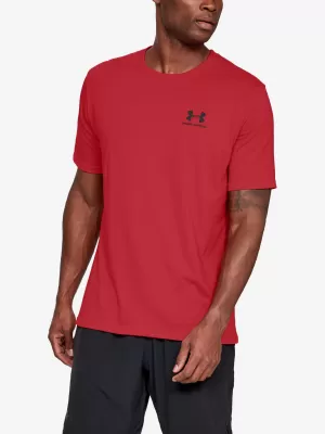 Tricou pentru bărbați UNDER ARMOUR SPORTSTYLE LEFT CHEST SS 1326799-600 ROŞU