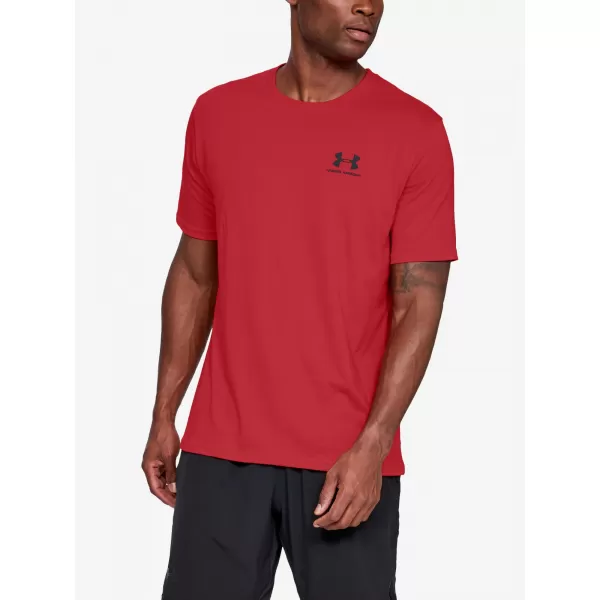  Tricou pentru bărbați UNDER ARMOUR SPORTSTYLE LEFT CHEST SS 1326799-600 ROŞU 