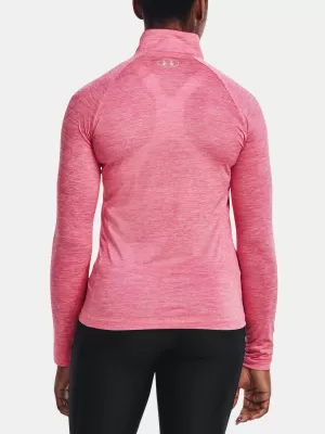 Tricou de dama UNDER ARMOUR TECH 1/2 ZIP - TWIST 1320128-676 ROZ